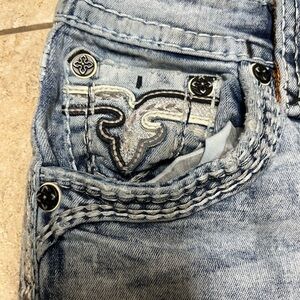 Rock Revival Denim Blue Slim Straight Jeans